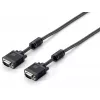 Kabel VGA Equip HD15, 8m, 8 m, VGA (D-Sub), VGA (D-Sub), Męski, Męski, Czarny
