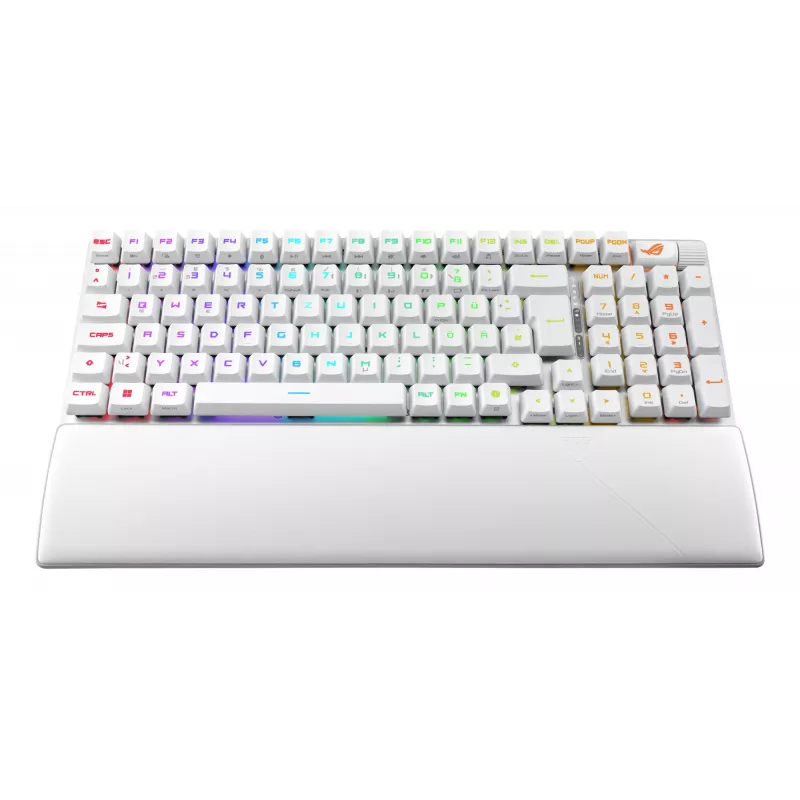 Klawiatura ASUS ROG Strix Scope II 96 RX Wireless Gaming USB + RF Wireless + Bluetooth Biała