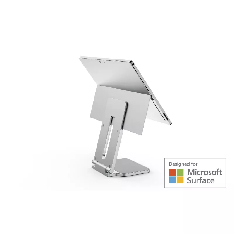 Podwyższona podstawa Kensington do Surface, Platinum, Aluminium, Guma, Termoplastyczny poliuretan (TPU), Cynk, 126,4 mm, 139,3 mm, 193 mm, 612 g