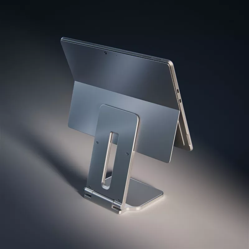 Podwyższona podstawa Kensington do Surface, Platinum, Aluminium, Guma, Termoplastyczny poliuretan (TPU), Cynk, 126,4 mm, 139,3 mm, 193 mm, 612 g