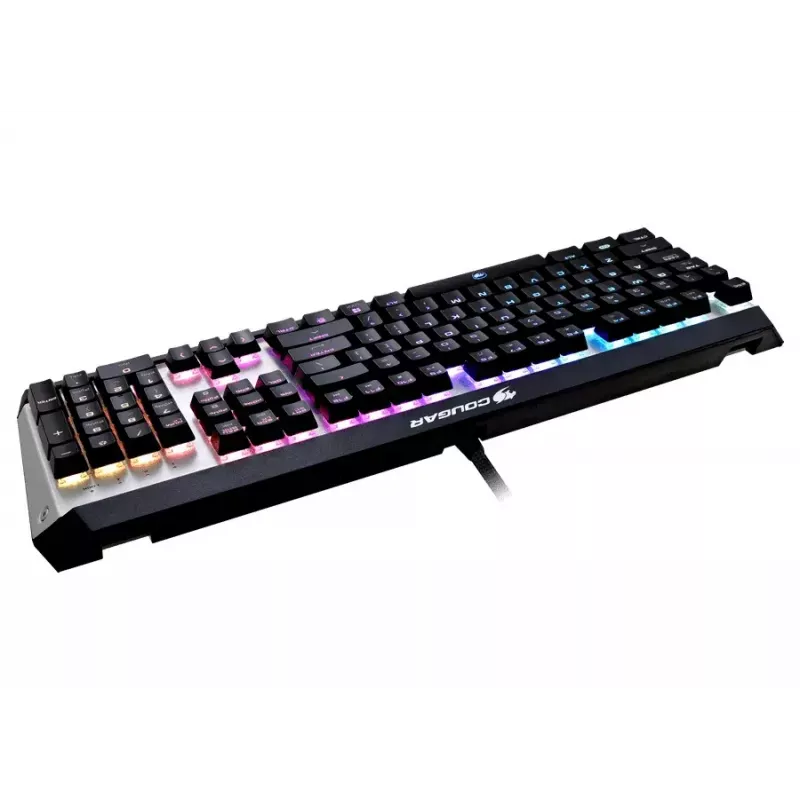 COUGAR CGR-WM1MB-ATR klawiatura Gaming USB QWERTY angielska Aluminium, Czarny