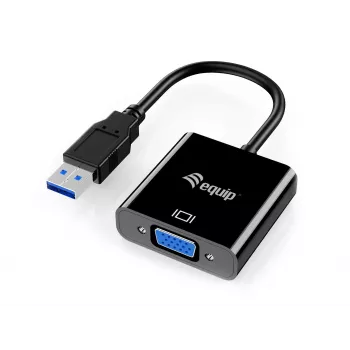 Equip Adapter USB 3.0 na VGA, 3.2 Gen 1 (3.1 Gen 1), USB typu A, wyjście VGA (D-Sub), 1920 x 1080 pikseli