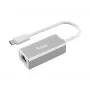Adapter sieciowy Equip USB Type C na RJ45 Gigabit, przewodowy, USB Type-C, Ethernet, 1000 Mbit/s, srebrny
