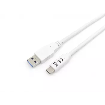 Equip USB 3.2 Gen 1 Type-C na A, M/M, 1 m, 1 m, USB A, USB C, USB 3.2 Gen 1 (3.1 Gen 1), 5 Gbit/s, Biały