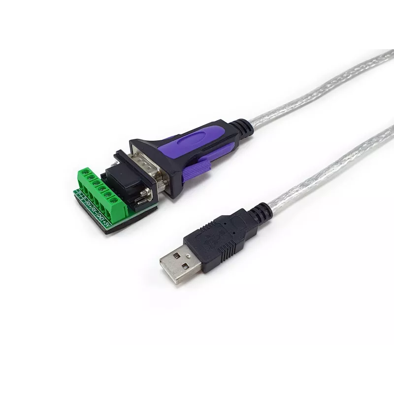 Kabel adapterowy Equip USB-A na RS-422/485 DB9, szary, 1,5 m, USB Type-A, DB-9, męski, męski