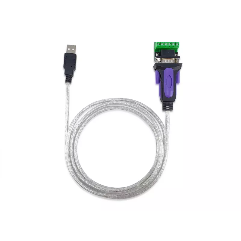 Kabel adapterowy Equip USB-A na RS-422/485 DB9, szary, 1,5 m, USB Type-A, DB-9, męski, męski
