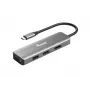Adapter Equip USB-C na HDMI/DisplayPort/VGA/USB, USB Type-C, wyjście HDMI, wyjście DisplayPort, wyjście VGA (D-Sub), 3840 x 2160 pikseli