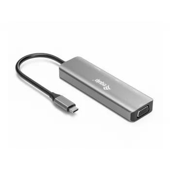 Adapter Equip USB-C na HDMI/DisplayPort/VGA/USB, USB Type-C, wyjście HDMI, wyjście DisplayPort, wyjście VGA (D-Sub), 3840 x 2160 pikseli