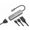 Adapter Equip USB-C na HDMI/DisplayPort/VGA/USB, USB Type-C, wyjście HDMI, wyjście DisplayPort, wyjście VGA (D-Sub), 3840 x 2160 pikseli