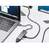 Adapter Equip USB-C na HDMI/DisplayPort/VGA/USB, USB Type-C, wyjście HDMI, wyjście DisplayPort, wyjście VGA (D-Sub), 3840 x 2160 pikseli