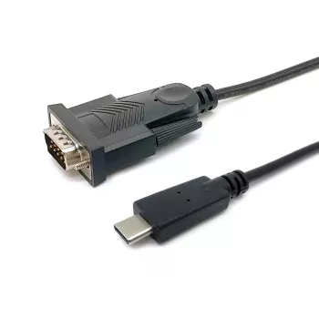 Kabel Equip USB-C na szeregowy DB9 M/M 1,5 m czarny