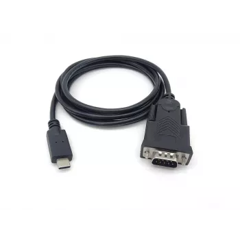 Kabel Equip USB-C na szeregowy DB9 M/M 1,5 m czarny