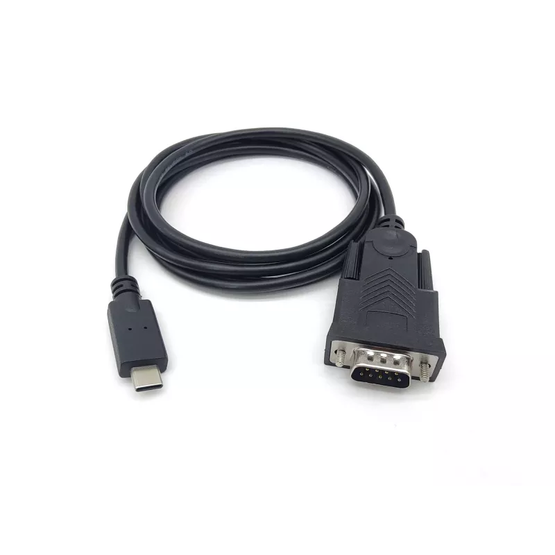 Kabel Equip USB-C na szeregowy DB9 M/M 1,5 m czarny