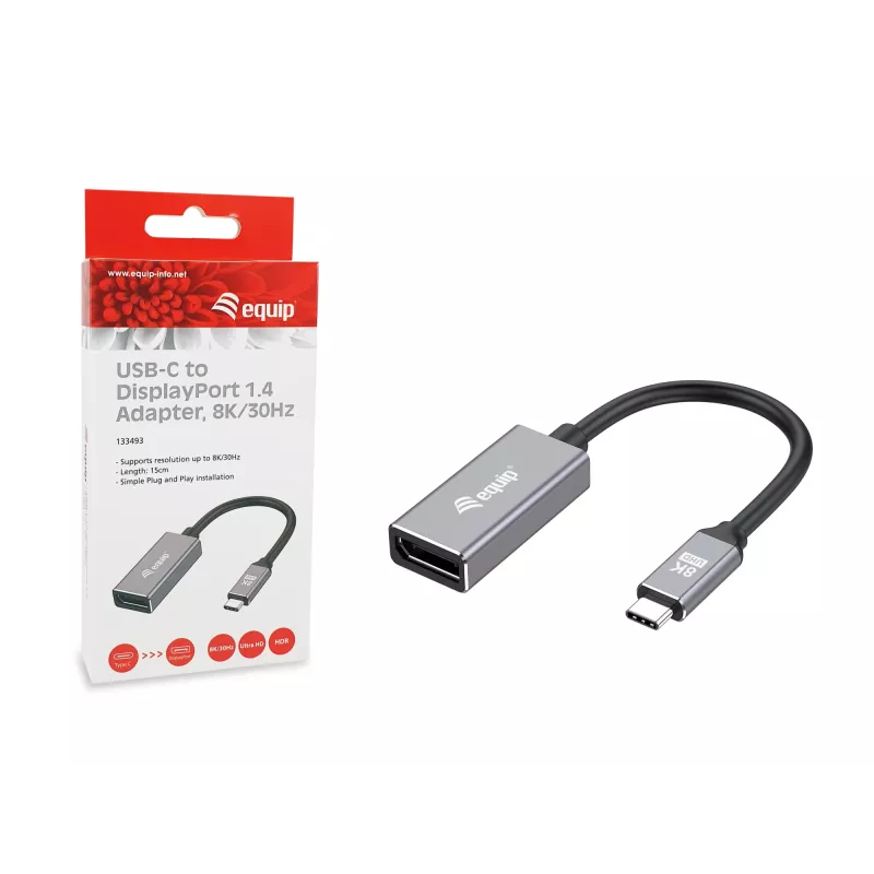 Equip USB-C do DisplayPort 1.4 Adapter 8K 30Hz 0.15m