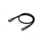 Przedłużacz Equip USB 3.2 Gen 2 C na C, M/F, 1,0 m, 4K/60Hz, 10 Gb/s