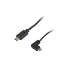 Equip USB 2.0 C na C 90° skręcony kabel kątowy M/M 1 m czarny