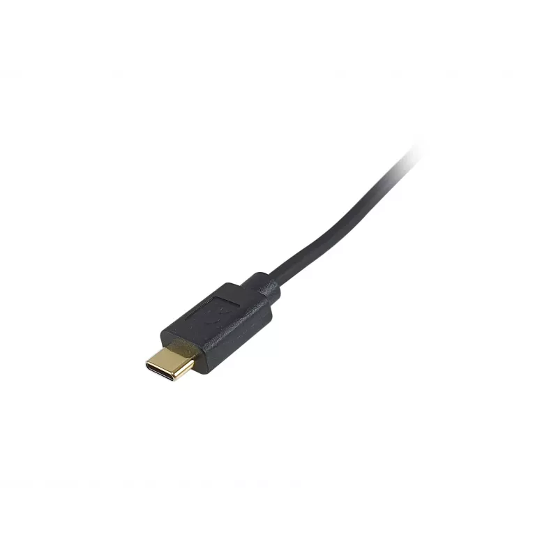 Equip USB 2.0 C na C 90° skręcony kabel kątowy M/M 1 m czarny