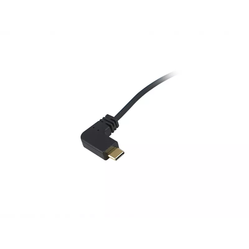 Equip USB 2.0 C na C 90° skręcony kabel kątowy M/M 1 m czarny
