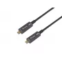 Kabel USB-C na USB-C aktywny optyczny Equip, 10 m, 4K/60 Hz, wideo+dane+PD