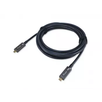 Kabel USB-C na USB-C aktywny optyczny Equip, 10 m, 4K/60 Hz, wideo+dane+PD