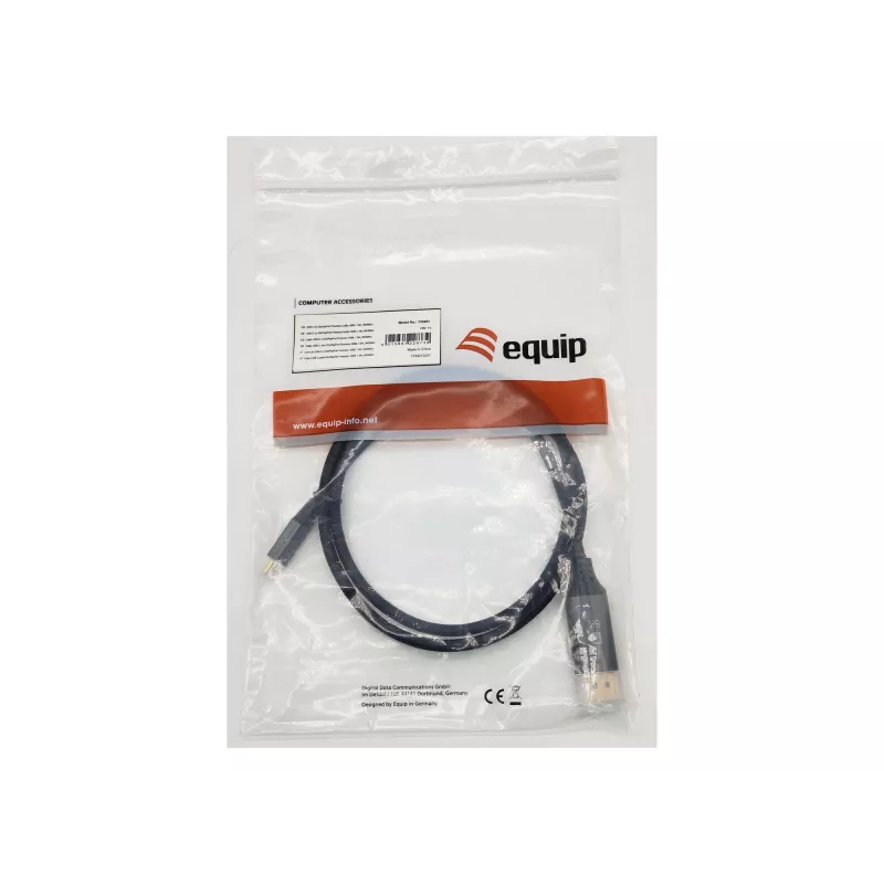 Kabel Equip USB-C do DisplayPort Premium, M/M, 1,0 m, 8K/60 Hz