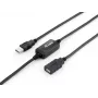 Kabel przedłużający USB 2.0 Typ A Active, męski na żeński, 10 m
