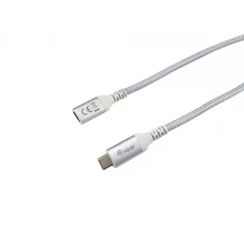 Kabel przedłużający Equip USB 3.2 Gen 2 C-C, 0,5 m, M/Ż, 4K/60 Hz, 10 Gb/s, biały