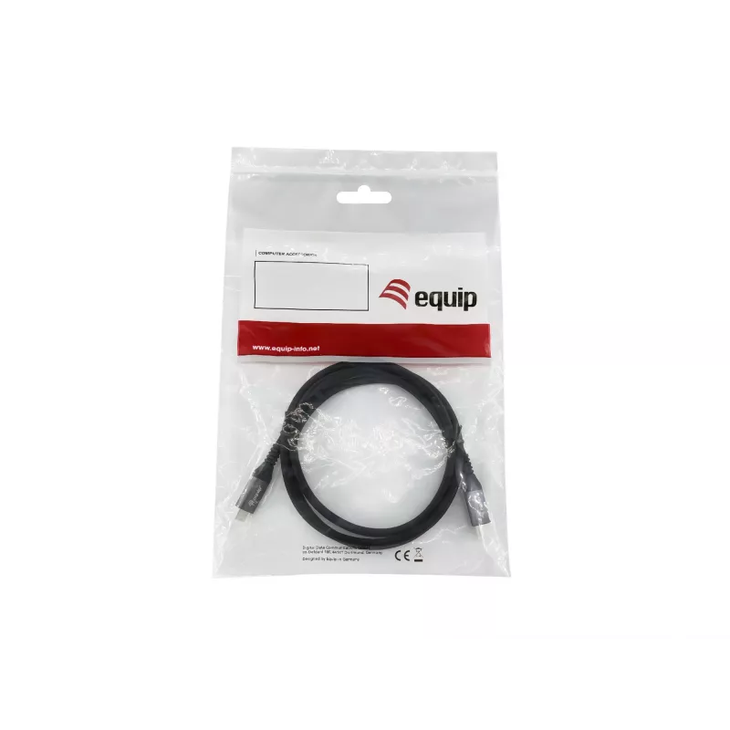 Equip USB 4 Gen 3 C to C kabel, M/M, 2,0m, PD3.1 240W, 8K/60Hz, 40Gbps, Czarny