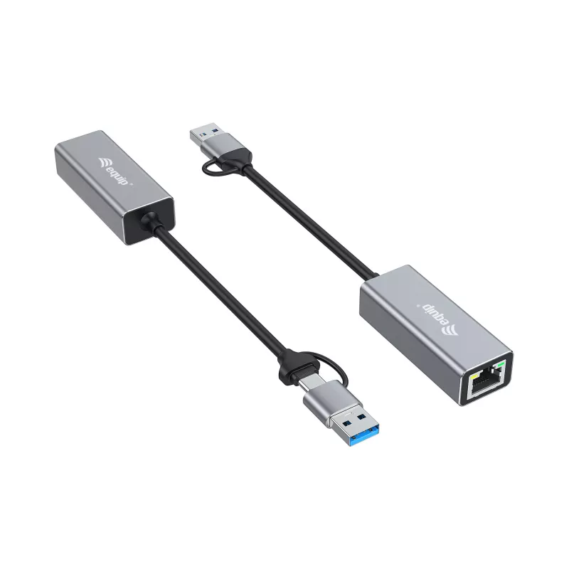 Equip Karta sieciowa USB-C na 2,5 Gigabit Ethernet (USB-C+A)