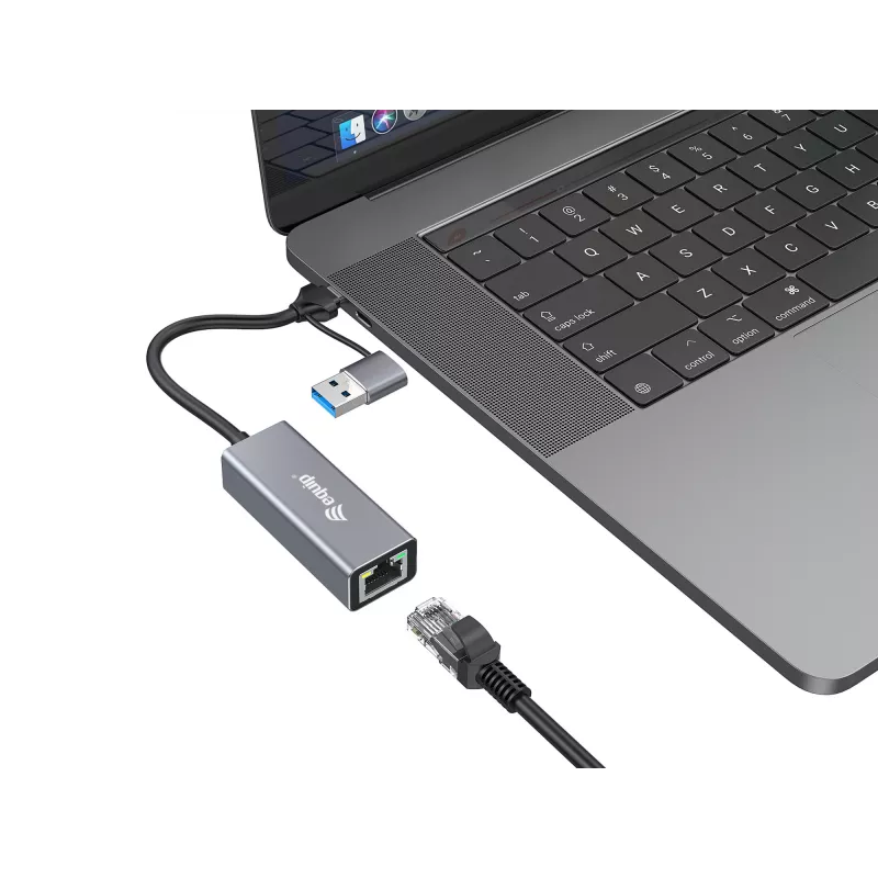 Equip Karta sieciowa USB-C na 2,5 Gigabit Ethernet (USB-C+A)