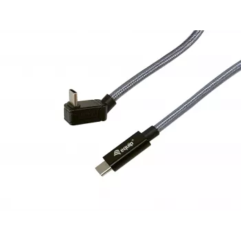 Kabel Equip USB 3.2 Gen 2x2 C do C z wtyczką U, 1,0 m, czarny, M/M, PD240W, 4K/60Hz, 20 Gb/s