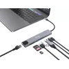 Equip USB-C 8 w 1 wielofunkcyjny adapter, przewodowy, USB Type-C, 100 W, 1000 Mbit/s, 1000BASE-T, IEEE 802.3ab