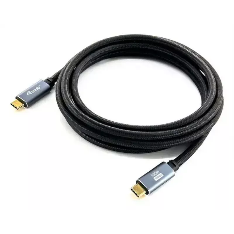 Kabel USB C do C EQUIP 3.0 m — USB 3.2 Gen 2 (10 Gb/s), PD100 W, 4K/60 Hz, czarny