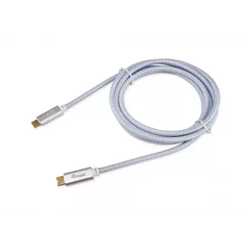 Kabel USB-C na USB-C EQUIP 3,0 m — USB 3.2 Gen 2, 10 Gb/s, PD 100 W, 4K/60 Hz, biały