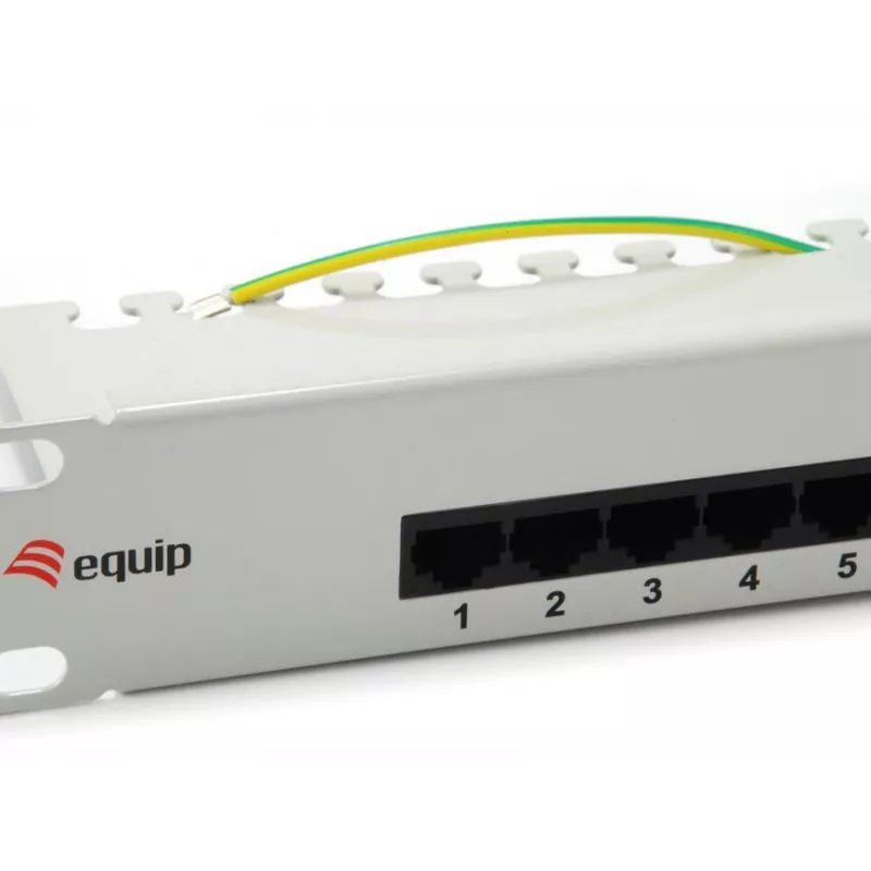 Equip 25-Portowy Panel Krosowy Cat.3 RJ45 ISDN, Jasnoszary