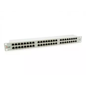 Equip 48-Port Cat.6 Shielded Patch Panel, Light szary