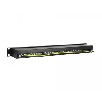 Equip 24-Port Cat.5e Shielded Patch Panel, Czarny