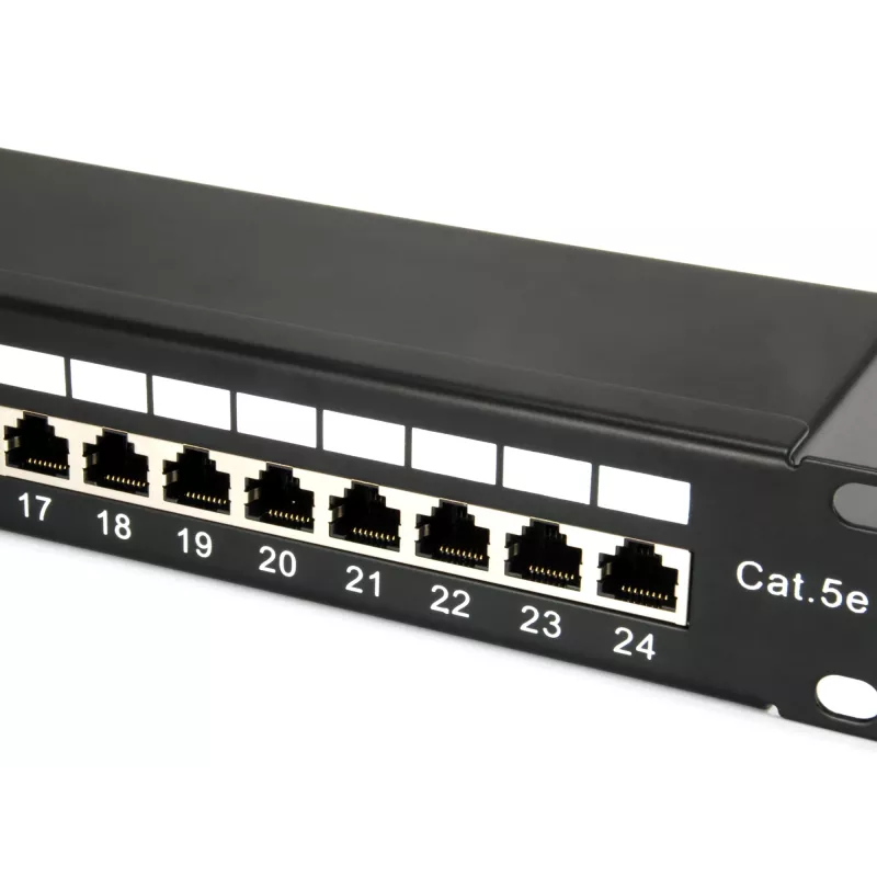 Equip 24-Port Cat.5e Shielded Patch Panel, Czarny