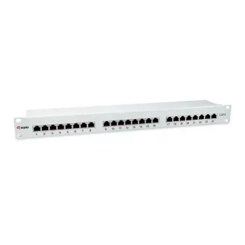 Equip 24-Port Cat.6 Shielded Patch Panel, jasnoszary