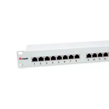 Equip 24-Port Cat.6 Shielded Patch Panel, jasnoszary