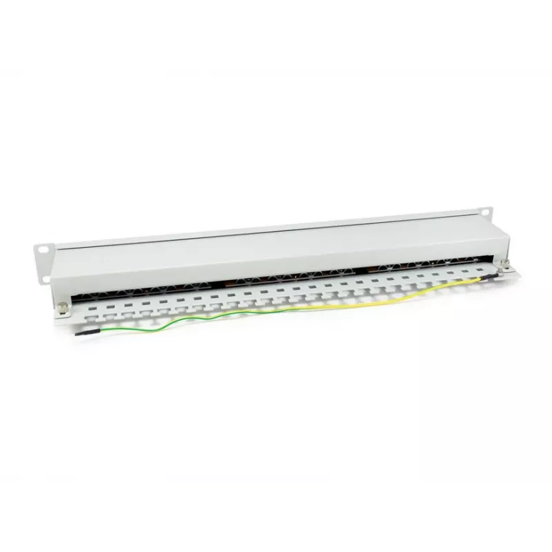 Equip 24-Port Cat.6 Shielded Patch Panel, jasnoszary