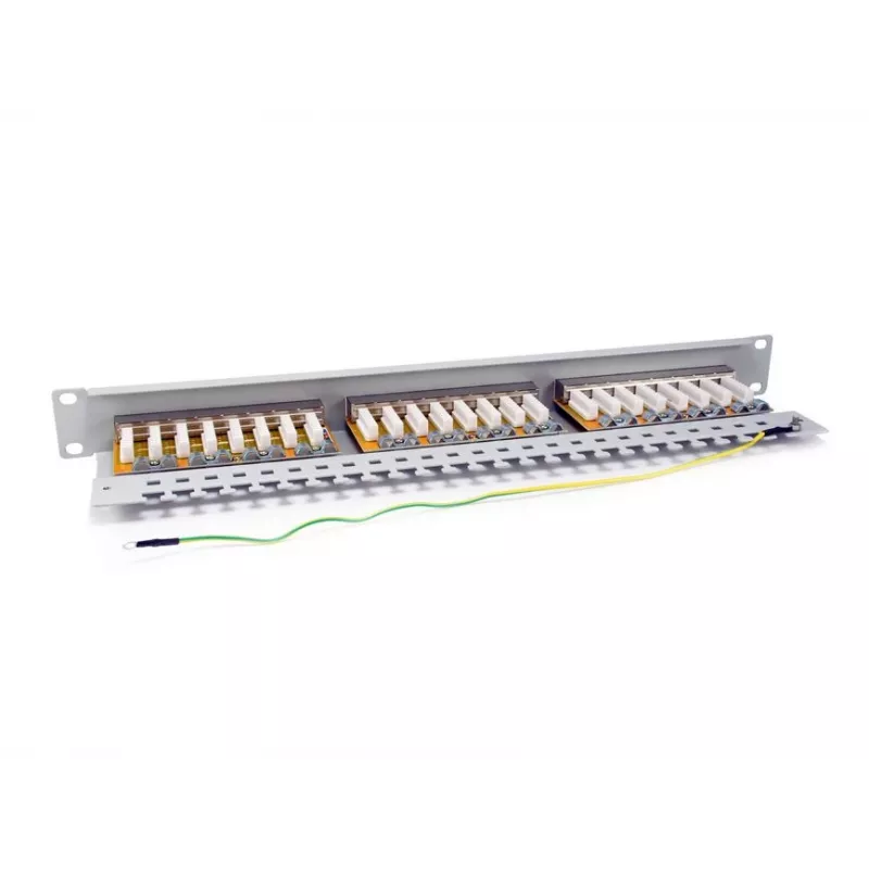 Equip 24-Port Cat.6 Shielded Patch Panel, jasnoszary