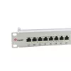 Panel krosowy Equip 24-portowy, ekranowany, Cat.6A, jasnoszary, 10/100/1000Base-T(X), Gigabit Ethernet, 1000 Mbit/s, RJ-45, Cat6a, montaż w szafie