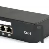 Panel krosowy Equip 16-portowy, ekranowany, Cat.6, czarny, 10/100/1000Base-T(X), Gigabit Ethernet, 1000 Mbit/s, RJ-45, Cat6, montaż w szafie