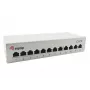 Panel krosowy Equip 12-portowy Cat.6, biurkowy, jasnoszary, 10/100/1000Base-T(X), Gigabit Ethernet, 1000 Mbit/s, RJ-45, Cat6, 1U