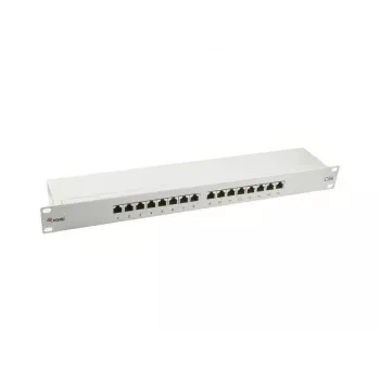 Equip 327316 Premium 16-portowy ekranowany panel krosowy Kat.5e, jasnoszary