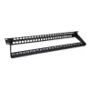 Panel krosowy Equip 48-portowy Keystone Cat.6 nieekranowany, czarny, RJ-45, Cat6, 1U, stal, REACH, RoHS