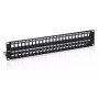 Equip 48-Port Keystone Cat.6 Shielded Patch Panel, Czarny