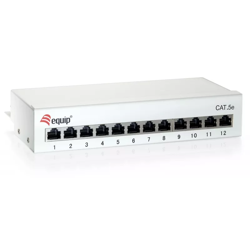 Equip 12-Port Cat.6 Desktop Patch Panel, Jasnoszary
