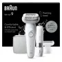 Epilator BRAUN Silk-épil 9 SES9-341 — 40 pęset, Wet & Dry, 50 min pracy na baterii, 2 prędkości, biały